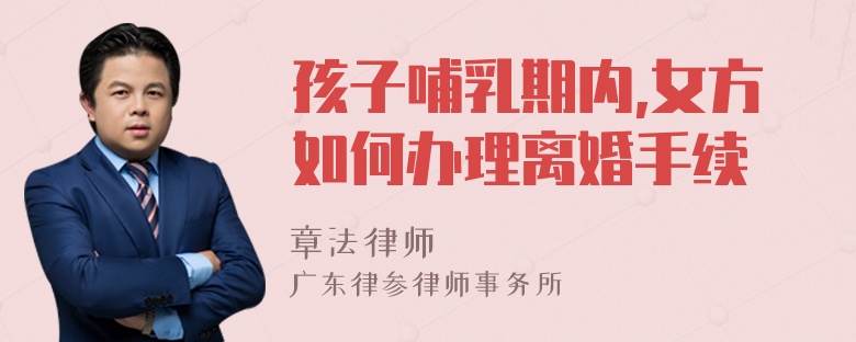 孩子哺乳期内,女方如何办理离婚手续