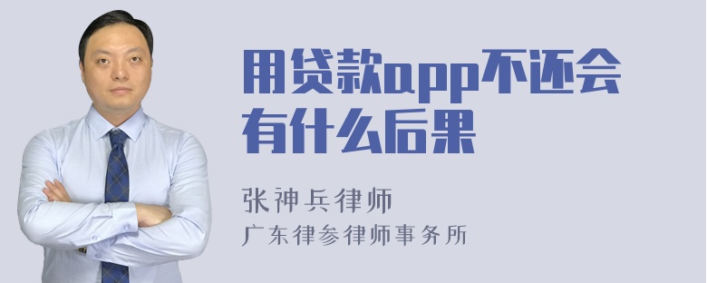 用贷款app不还会有什么后果