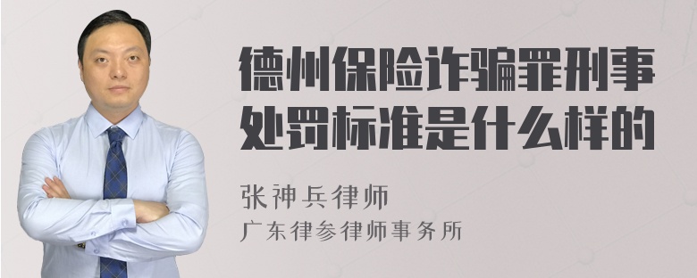 德州保险诈骗罪刑事处罚标准是什么样的