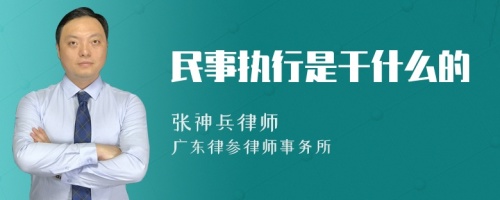 民事执行是干什么的