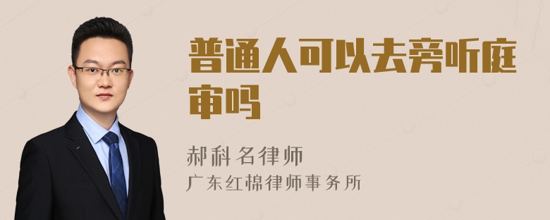 普通人可以去旁听庭审吗