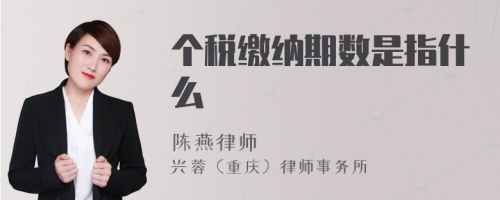 个税缴纳期数是指什么