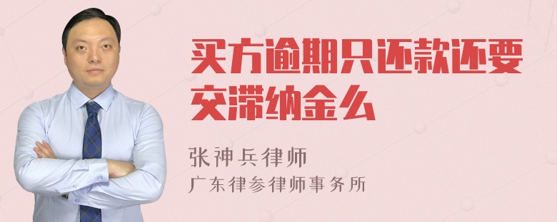 买方逾期只还款还要交滞纳金么