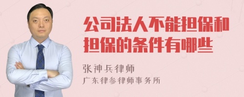 公司法人不能担保和担保的条件有哪些