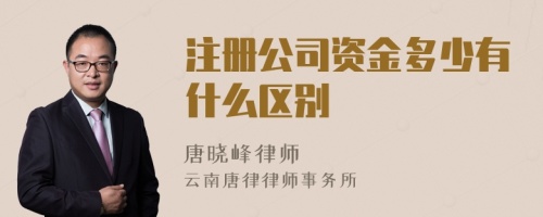 注册公司资金多少有什么区别