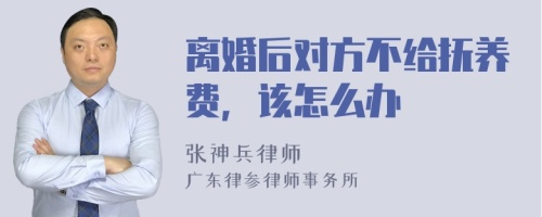 离婚后对方不给抚养费，该怎么办