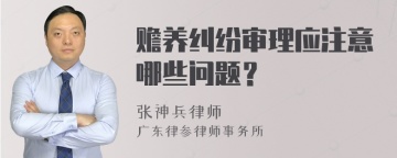 赡养纠纷审理应注意哪些问题？