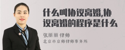 什么叫协议离婚,协议离婚的程序是什么