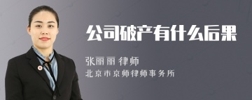 公司破产有什么后果