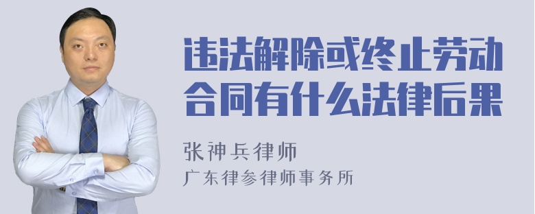 违法解除或终止劳动合同有什么法律后果