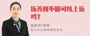 抚养权不服可以上诉吗？