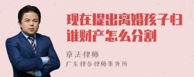 现在提出离婚孩子归谁财产怎么分割