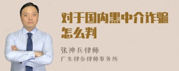 对于国内黑中介诈骗怎么判