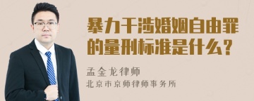 暴力干涉婚姻自由罪的量刑标准是什么？