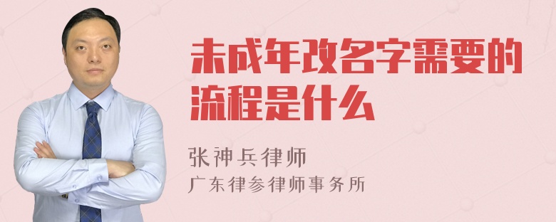 未成年改名字需要的流程是什么