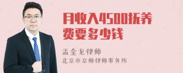 月收入4500抚养费要多少钱