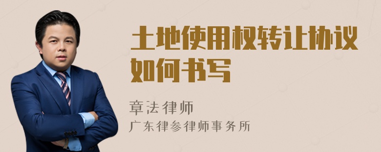 土地使用权转让协议如何书写