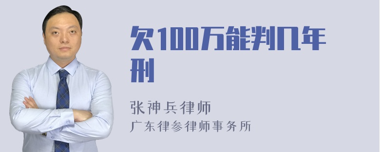 欠100万能判几年刑