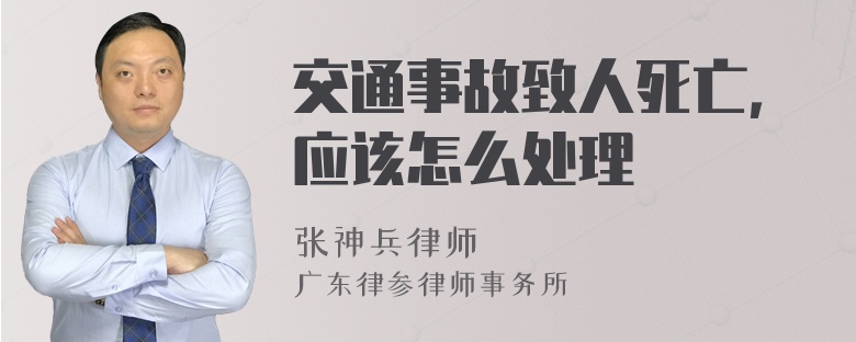 交通事故致人死亡，应该怎么处理