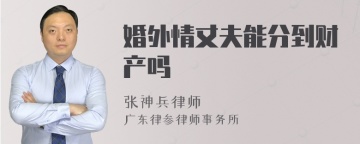 婚外情丈夫能分到财产吗