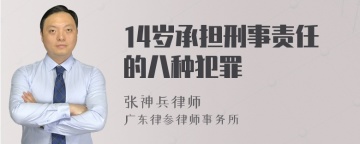 14岁承担刑事责任的八种犯罪