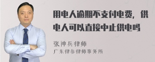 用电人逾期不支付电费，供电人可以直接中止供电吗