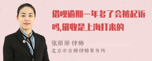 借呗逾期一年多了会被起诉吗,催收是上海打来的