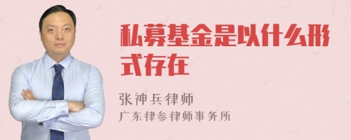 私募基金是以什么形式存在