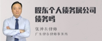 股东个人债务属公司债务吗