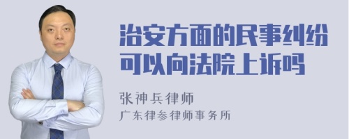 治安方面的民事纠纷可以向法院上诉吗