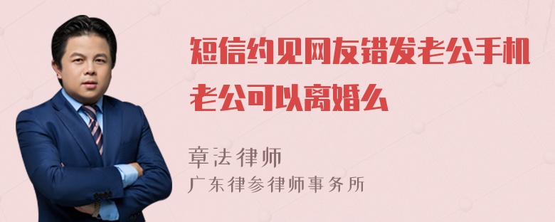 短信约见网友错发老公手机老公可以离婚么