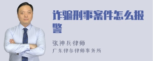 诈骗刑事案件怎么报警