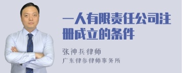 一人有限责任公司注册成立的条件