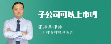 子公司可以上市吗