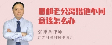 想和老公离婚他不同意该怎么办