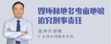 毁坏林地多少亩地够追究刑事责任