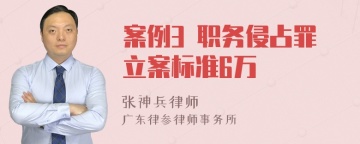 案例3 职务侵占罪立案标准6万