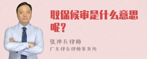 取保候审是什么意思呢？