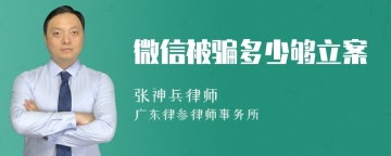 微信被骗多少够立案