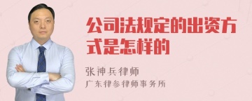 公司法规定的出资方式是怎样的