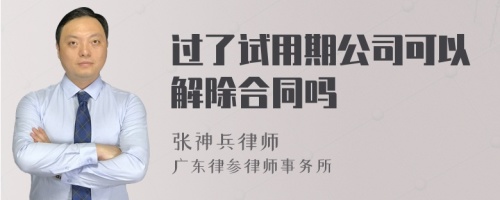 过了试用期公司可以解除合同吗