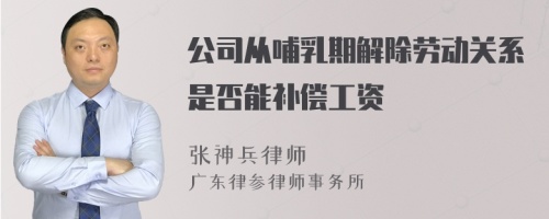 公司从哺乳期解除劳动关系是否能补偿工资