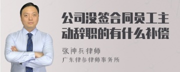 公司没签合同员工主动辞职的有什么补偿