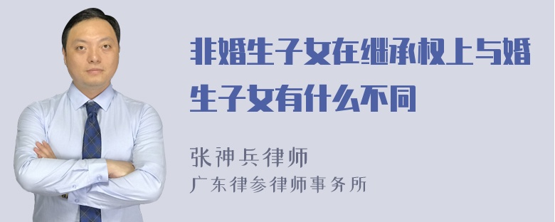 非婚生子女在继承权上与婚生子女有什么不同