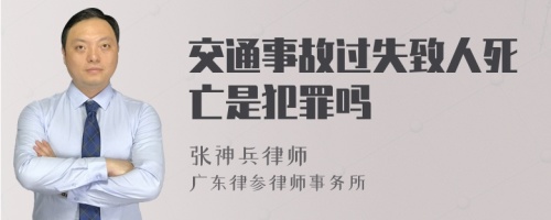 交通事故过失致人死亡是犯罪吗