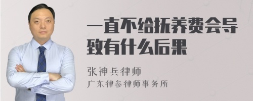 一直不给抚养费会导致有什么后果