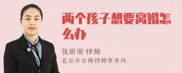 两个孩子想要离婚怎么办