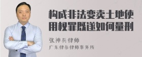 构成非法变卖土地使用权罪既遂如何量刑