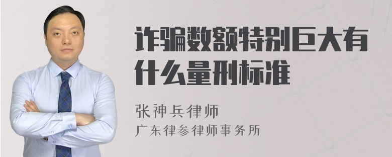 诈骗数额特别巨大有什么量刑标准