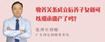 收养关系成立后养子女就可以继承遗产了吗?